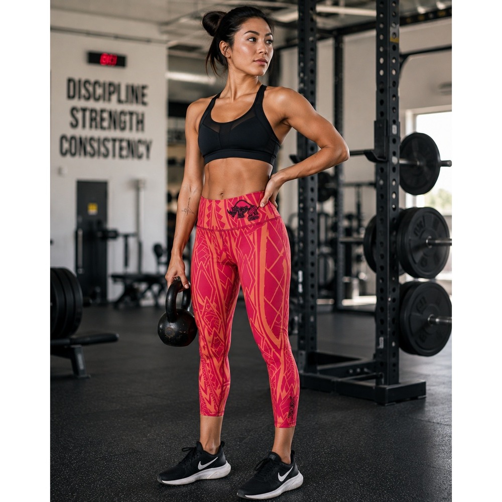 Zoot Baby Rhino New NWOT Womens Running Workout Leggings Small Pink Tribal